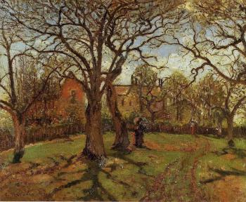 Camille Pissarro : Chestnut Trees, Louveciennes, Spring
